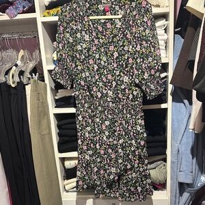 Vince Camuto Black Floral Dress